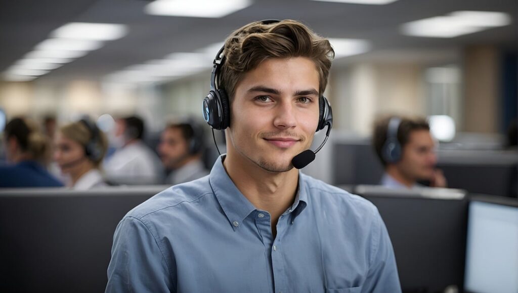 call center, headset, service